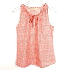 Ann Taylor LOFT | Women's Pink & White Boat Neckline Tank Style Top Size XS